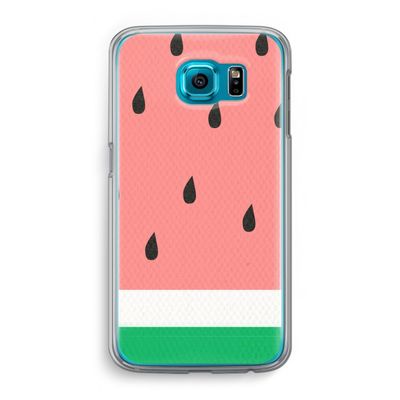 Watermeloen: Samsung Galaxy S6 Transparant Hoesje