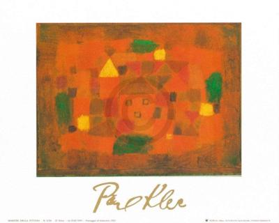 Kunstdruk Paul Klee - Paesaggio al tramonto, 1923 30x24cm