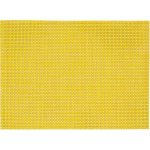 8x stuk Placemats geel gevlochten/geweven print 45 x 30 cm - Placemats
