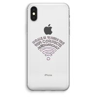 Home Is Where The Wifi Is: iPhone XS Max Transparant Hoesje