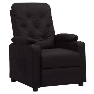 Fauteuil verstelbaar kunstleer zwart