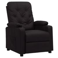Fauteuil verstelbaar kunstleer zwart