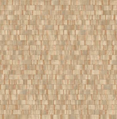 Dutch Wallcoverings Artisan Small Metallic Wood - Natural/Copper