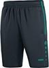 JAKO 8595 Trainingsshort Active - Antraciet/Turkoois - XXL