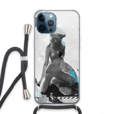 I will not feel a thing: iPhone 13 Pro Max Transparant Hoesje met koord