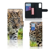 Huawei P40 Telefoonhoesje met Pasjes Baby Luipaard - thumbnail