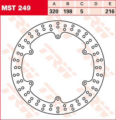 TRW Remschijf, remschijven voor de moto, MST249