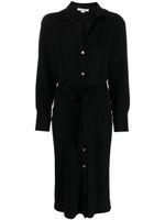 Vince robe-chemise nouée à col v - Noir Vince robe-chemise nouée à col v - Noir