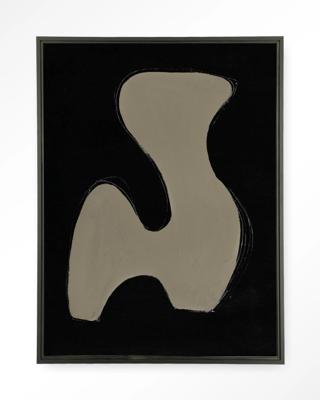 Urban Cotton Wandkleed 'Cobra' 145 x 190cm in Floating Frame - black