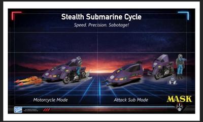 the Loyal Subjects M.A.S.K. Stealth Submarine Cycle
