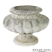 Canto White ceramic pumpkin pot round on foot S - thumbnail