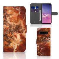 Samsung Galaxy S10 Plus | Bookcase | Marmer Bruin