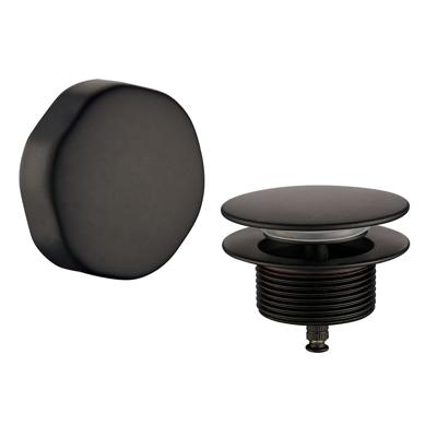 Wiesbaden knop/plug badoverloopcombinatie matzwart Wiesbaden knop/plug badoverloopcombinatie matzwart