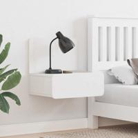 Wandbevestigde nachttafel met lade 2 pcs Wit 44 x 32.5 x 40 cm