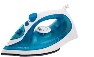 Esperanza EHI002 strijkijzer Stoomstrijkijzer Keramische zoolplaat Blauw, Wit 2200 W