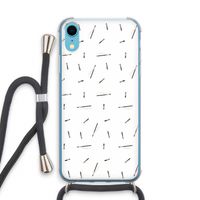 Hipster stripes: iPhone XR Transparant Hoesje met koord
