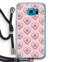 Chicks before dicks: Samsung Galaxy S6 Transparant Hoesje met koord