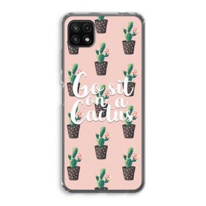 Cactus quote: Samsung Galaxy A22 5G Transparant Hoesje