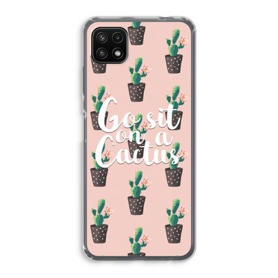 Cactus quote: Samsung Galaxy A22 5G Transparant Hoesje