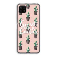 Cactus quote: Samsung Galaxy A22 5G Transparant Hoesje