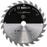 Bosch Accessories Bosch 2608837702 Hardmetaal-cirkelzaagblad 184 x 20 mm Aantal tanden: 24 1 stuk(s)