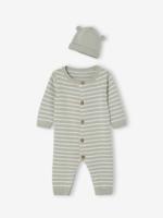 Babypakje met muts blauwgroen
