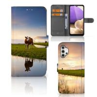 Samsung Galaxy A32 4G | Telefoonhoesje | Met pasjeshouder | Koe