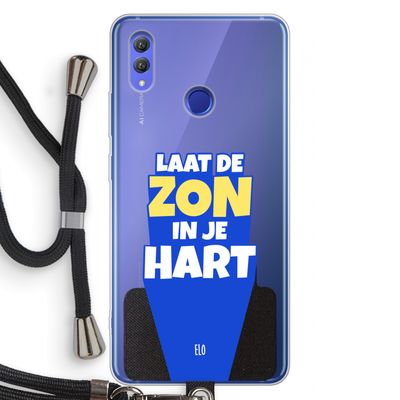 Laat de zon in je hart: Honor Note 10 Transparant Hoesje met koord