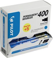 Pilot permanent marker 400, XXL doos met 15 + 5 stuks, blauw - thumbnail