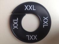 Maatring 9cm zwart/wit XXL