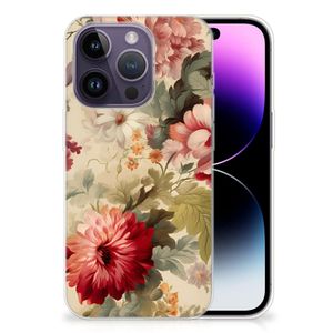 TPU Case voor Apple iPhone 14 Pro Bloemen