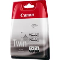 Canon Inktcartridge BCI-15BK Origineel 2-pack Zwart 8190A002 Canon Inktcartridge BCI-15BK Origineel 2-pack Zwart 8190A002