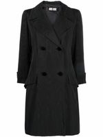 Christian Dior Pre-Owned trench à boutonnière croisée (années 1970) - Noir