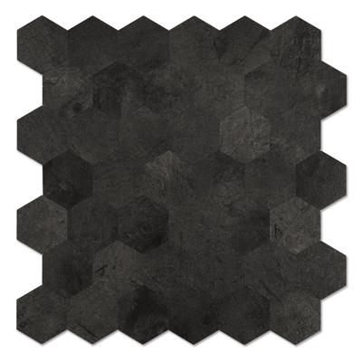Zelfklevende Mozaïek Tegel - Afimera Antraciet Leisteen Hexagon XL - Antraciet - 290x288mm