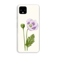 Purple poppy: Pixel 4 XL Transparant Hoesje