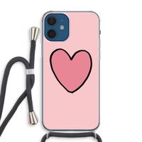 Hartje: iPhone 12 Transparant Hoesje met koord Hartje: iPhone 12 Transparant Hoesje met koord
