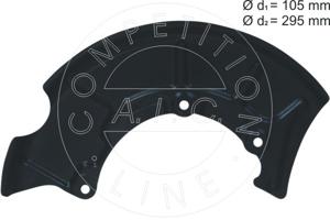 Dekplaat, remschijf AIC, Inbouwplaats: Vooras links, u.a. fÃ¼r Audi, Skoda, VW, Seat