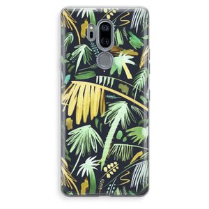 Tropical Palms Dark: LG G7 Thinq Transparant Hoesje