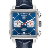 Horlogeband Tag Heuer FC6253 Krokodillenleer Blauw 22mm - thumbnail