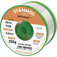 Stannol HS10-Fair Soldeertin Spoel Sn99,3Cu0,7 ROM1 250 g 0.5 mm - thumbnail