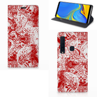 Mobiel BookCase Samsung Galaxy A9 (2018) Angel Skull Rood - thumbnail