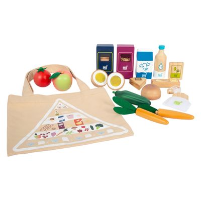 Small Foot houten speeleten vegetarisch voedselset, 17dlg.