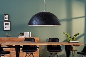 Elegante design hanglamp GLOW 70cm zwart zilveren hanglamp - 38295