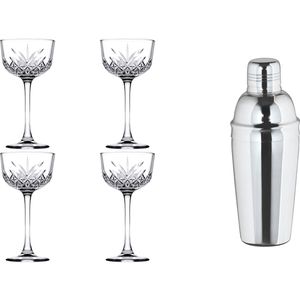 James Cooke Cocktailset Incl. shaker NICK&NORA Timeless 16 cl - 5-delig