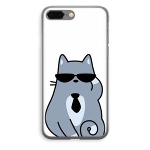 Cool cat: iPhone 8 Plus Transparant Hoesje