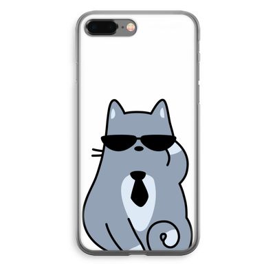 Cool cat: iPhone 8 Plus Transparant Hoesje