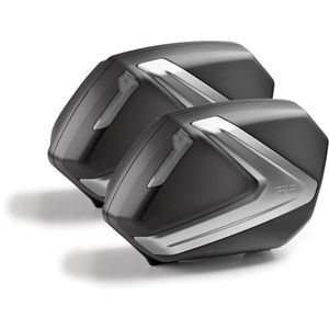 GIVI V37 set zijkoffers, Topkoffers en voor de moto, fumé reflectoren, zwarte cover