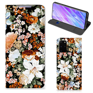 Smart Cover voor Samsung Galaxy S20 Plus Dark Flowers