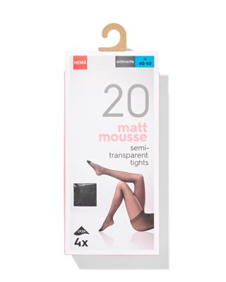 HEMA Panty 20denier Matt-mousse - 40 Stuks Antraciet (antraciet)