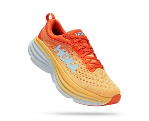 Hoka Bondi 8 hardloopschoenen rood/geel heren 43 1-3